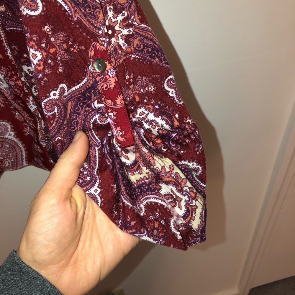 Tiny Anthro Printed Sequin Trim Top - image 4